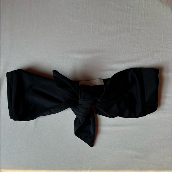 Na Nin Anita Bandeau Swim Top in Onyx Black size Large - Picture 4 of 8